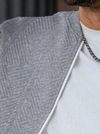 Textured Ribbed Bomber Jacket