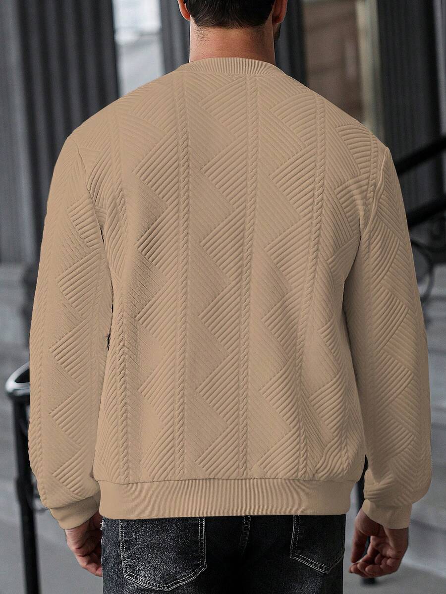 Textured Ribbed Bomber Jacket