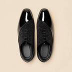 Embroidered Velvet Oxford Shoes