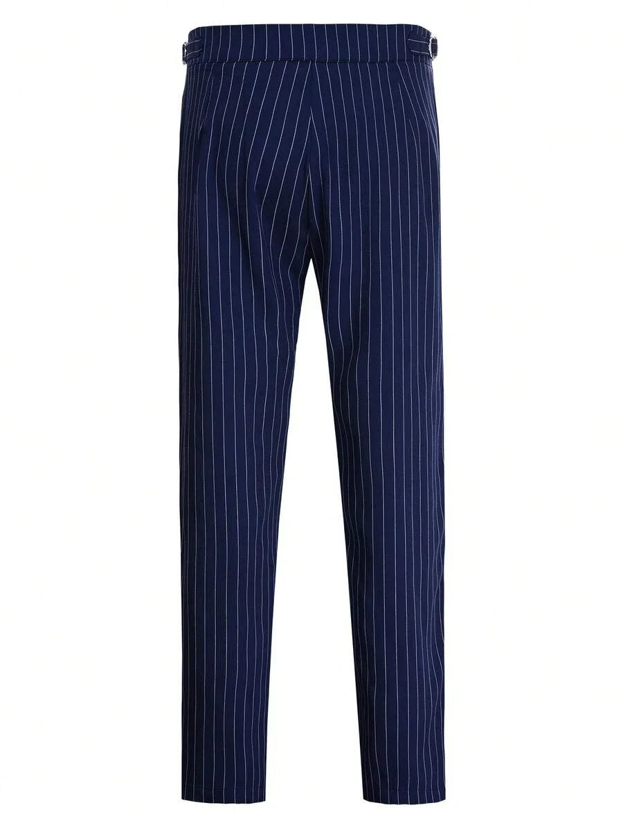 Cropped Striped Suit Trousers