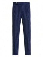 Cropped Striped Suit Trousers