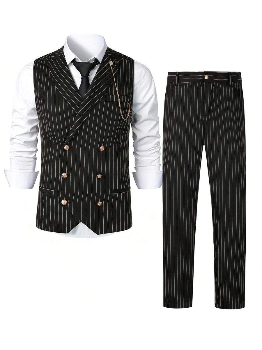 Striped Waistcoat and Trousers