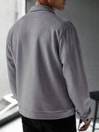 Plain Zip Collar Jacket
