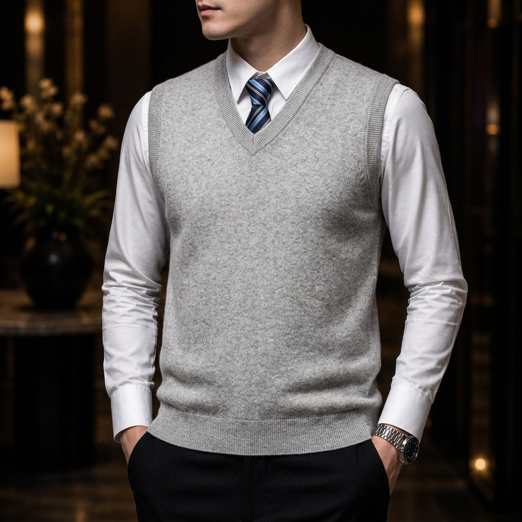 Fine Cashmere Tailored Sweater Vest