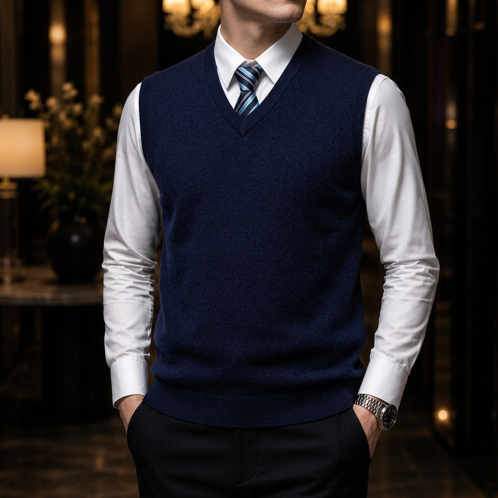 Fine Cashmere Tailored Sweater Vest