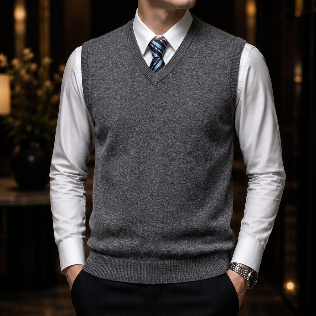 Fine Cashmere Tailored Sweater Vest