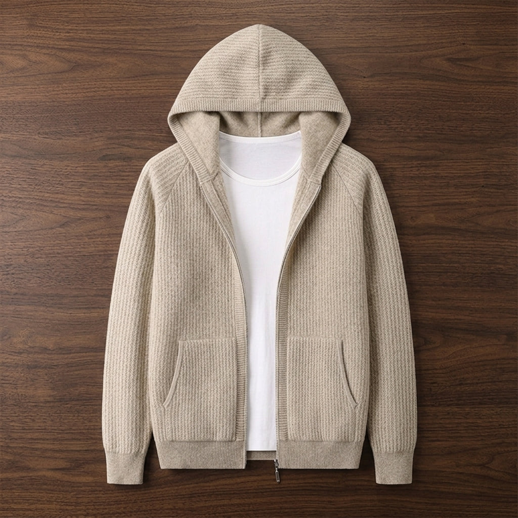 Merino Knit Hooded Pullover