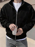 Stand Collar Zip Knit Jacket