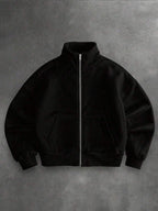Stand Collar Zip Knit Jacket