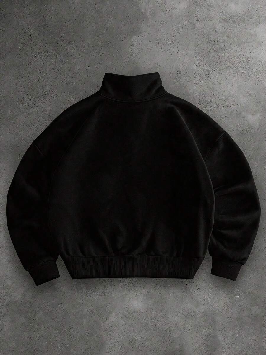 Stand Collar Zip Knit Jacket