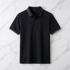Pique Knit Short-Sleeve Polo Shirt