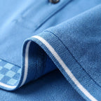Pique Knit Short-Sleeve Polo Shirt