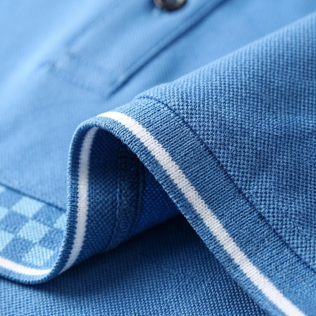 Pique Knit Short-Sleeve Polo Shirt