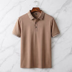 Pique Knit Short-Sleeve Polo Shirt