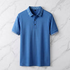Pique Knit Short-Sleeve Polo Shirt