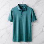 Pique Knit Short-Sleeve Polo Shirt