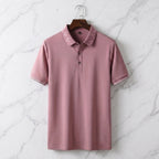 Pique Knit Short-Sleeve Polo Shirt