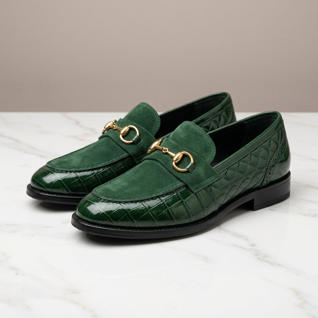 Slim Leather Slip-On Loafers