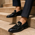Slim Leather Slip-On Loafers