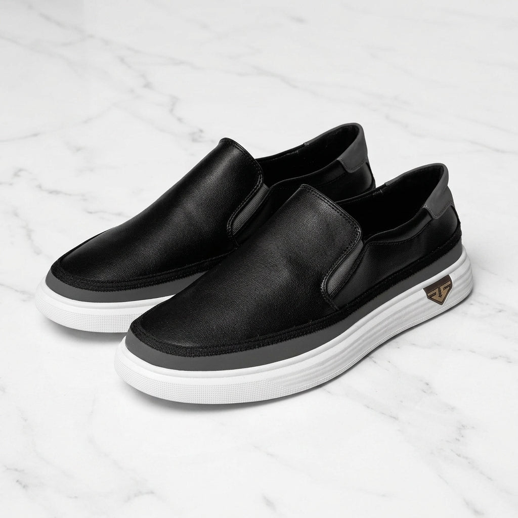 Italian Leather Slip-On Loafers