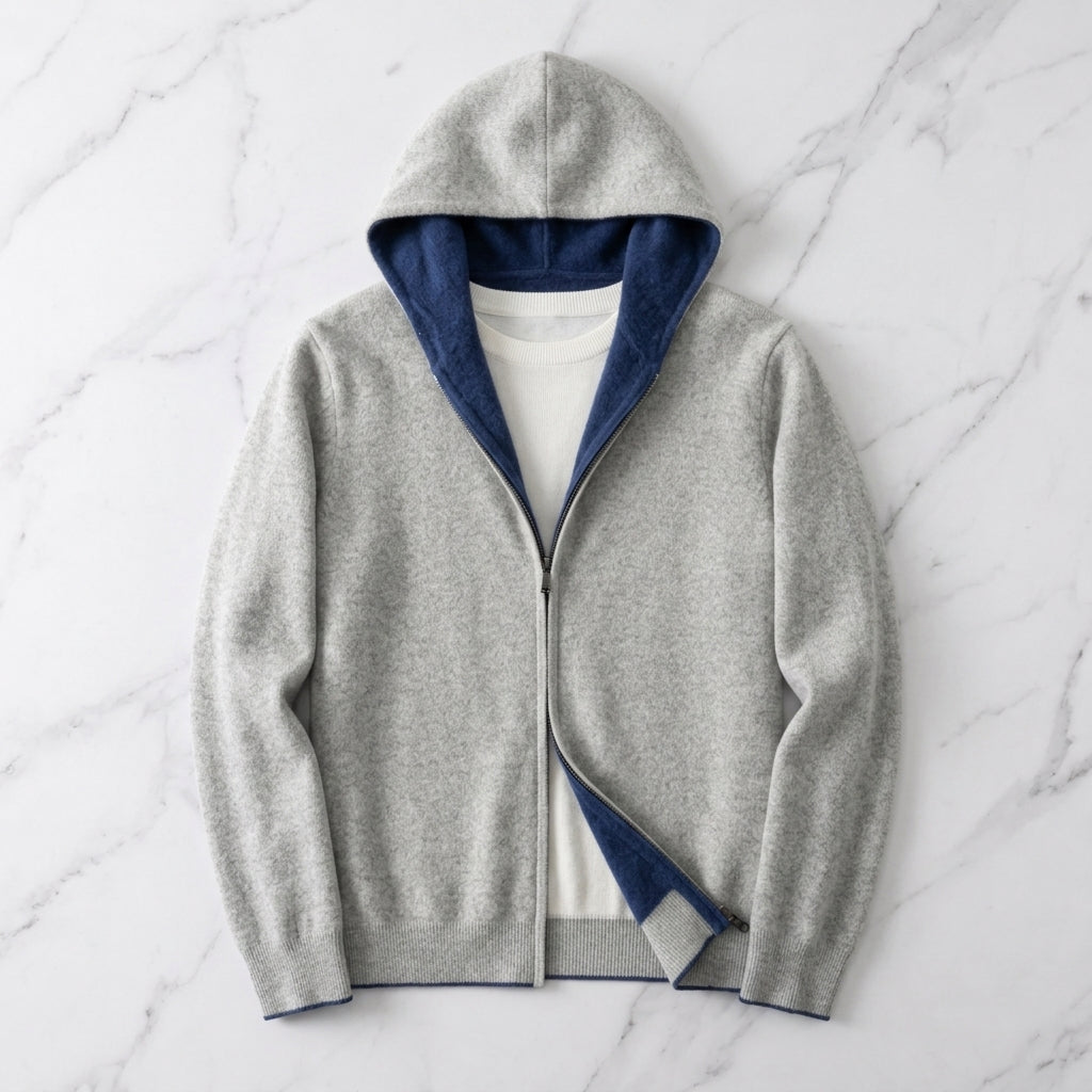 Men's Reversible Cashmere Hoodie