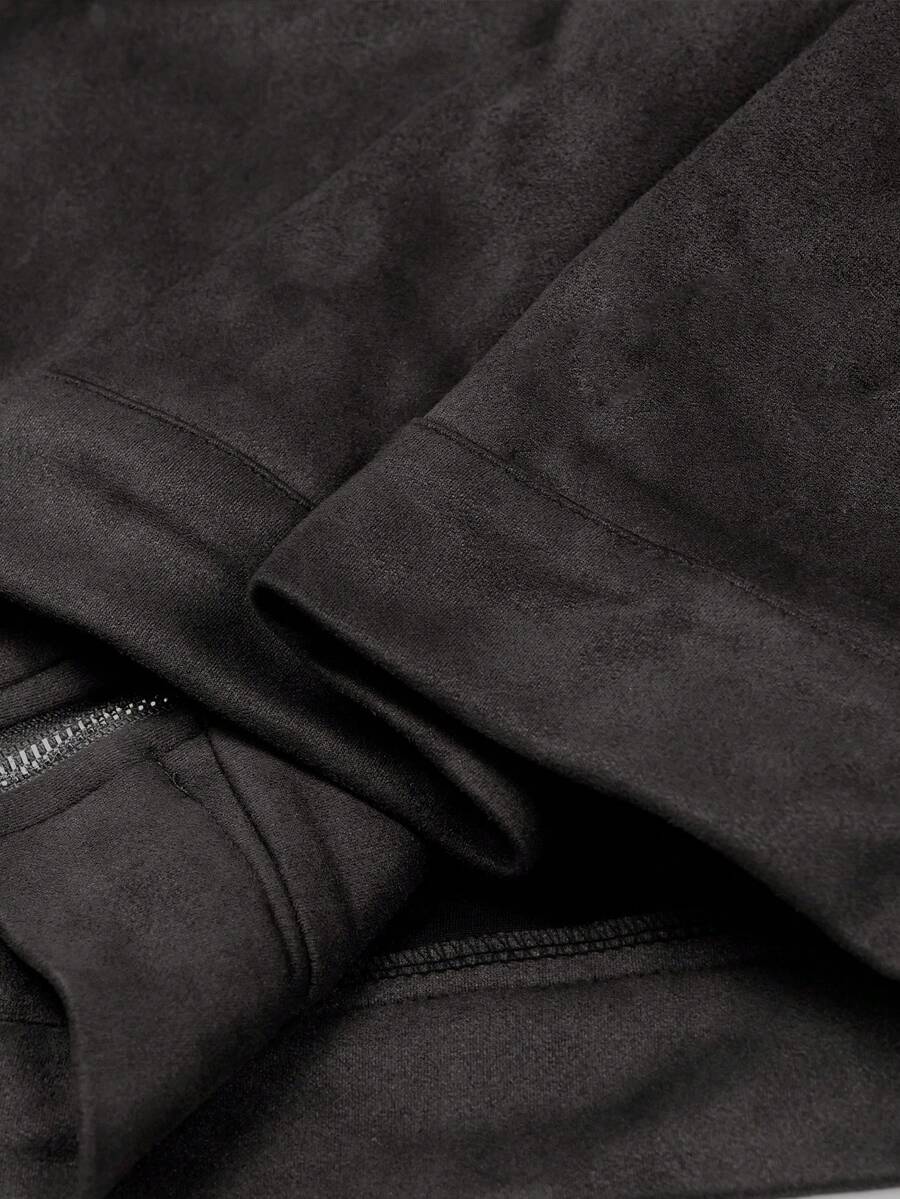 Plain Zip Collar Jacket