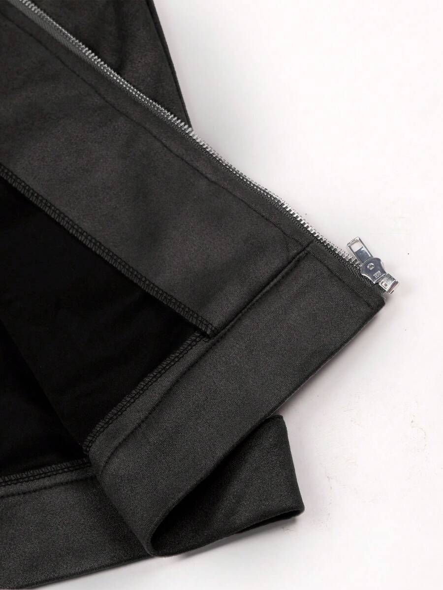 Plain Zip Collar Jacket