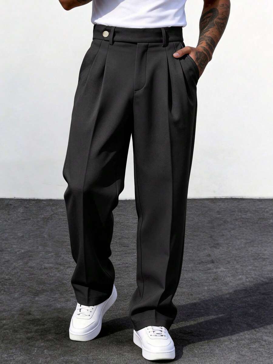 Lined Straight Vintage Trousers