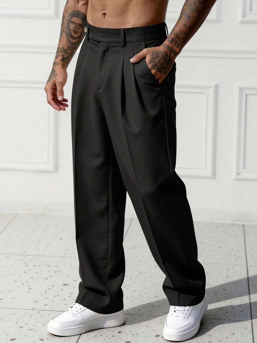 Lined Straight Vintage Trousers