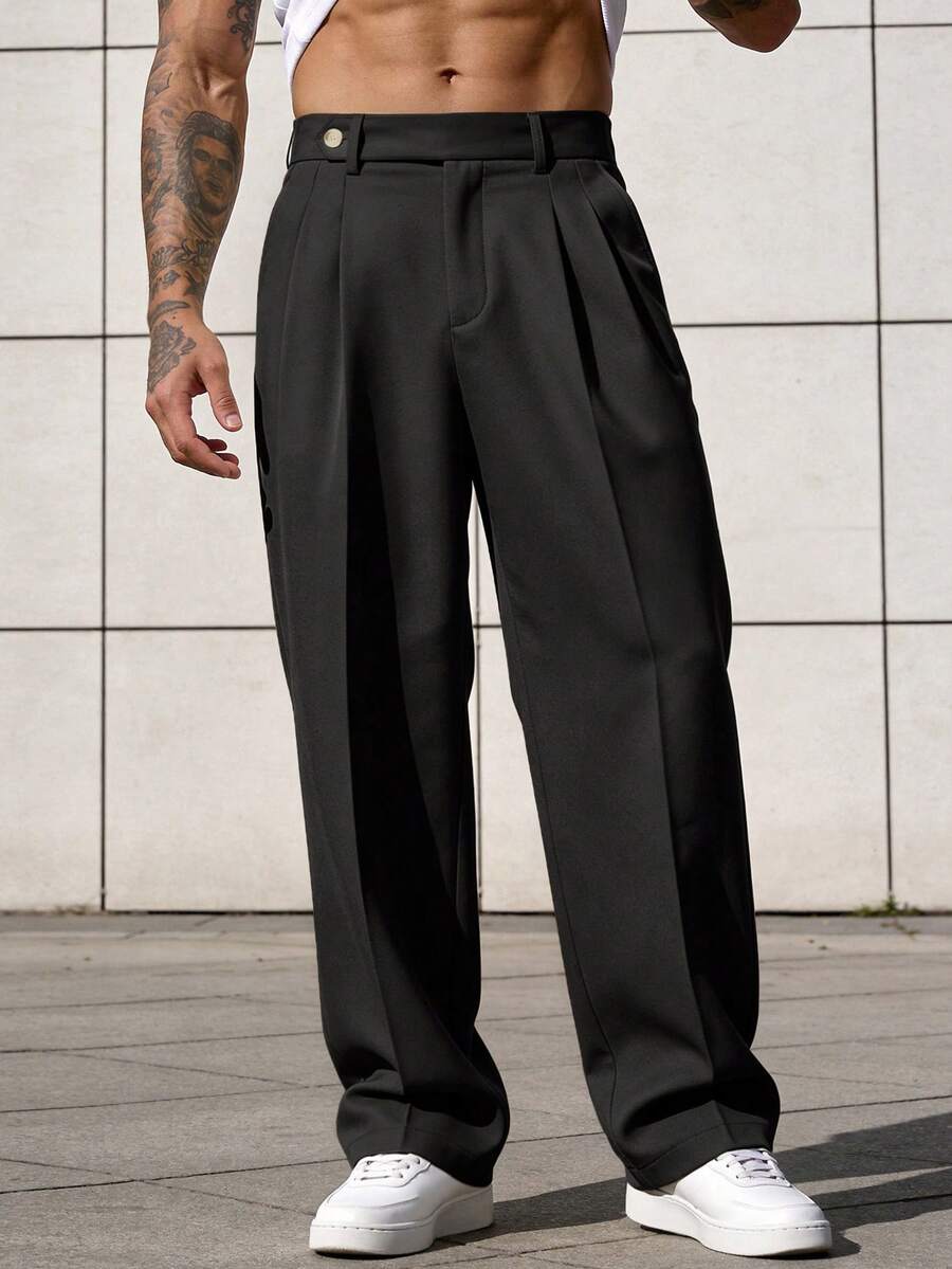 Lined Straight Vintage Trousers