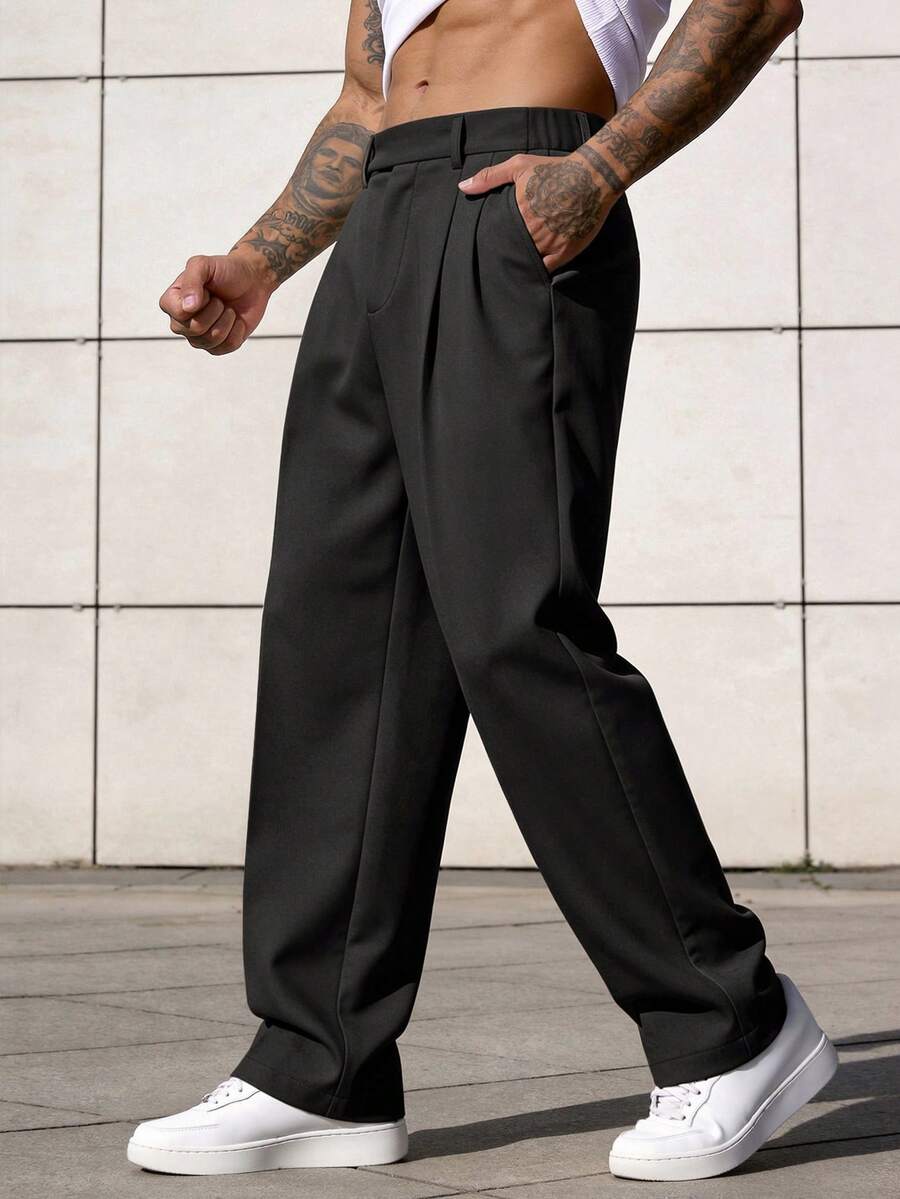 Lined Straight Vintage Trousers