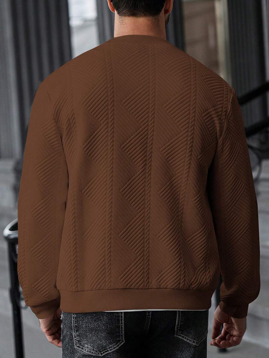 Textured Ribbed Bomber Jacket