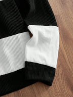 Striped Half-Zip Knit Jumper