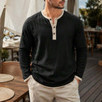 Contrast Trim Henley Top