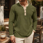 Contrast Trim Henley Top