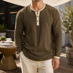 Contrast Trim Henley Top