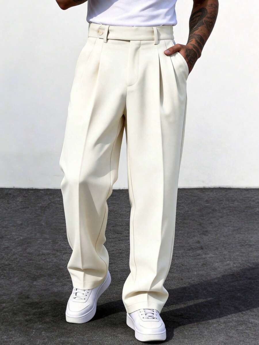 Lined Straight Vintage Trousers