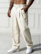 Lined Straight Vintage Trousers