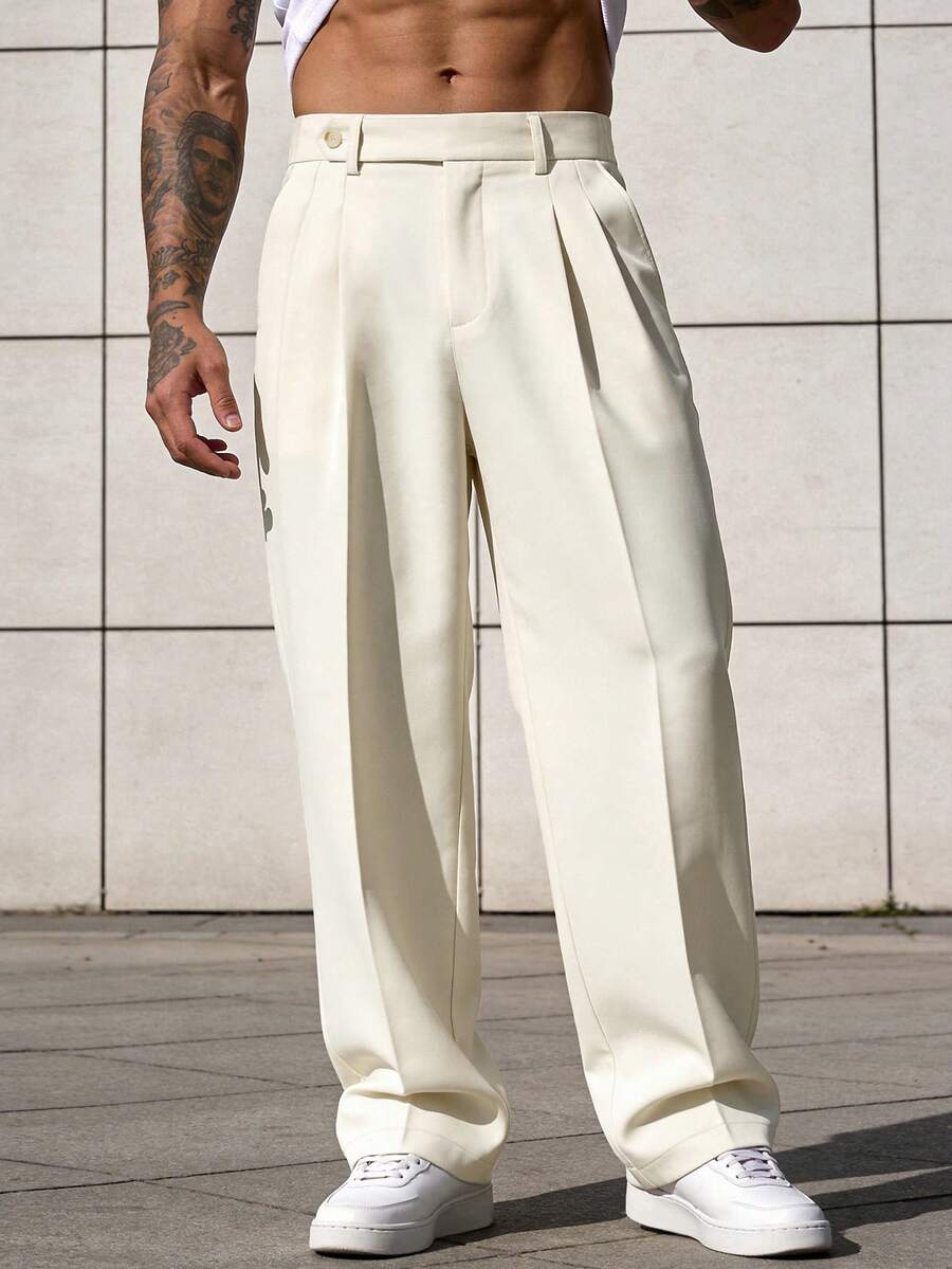 Lined Straight Vintage Trousers