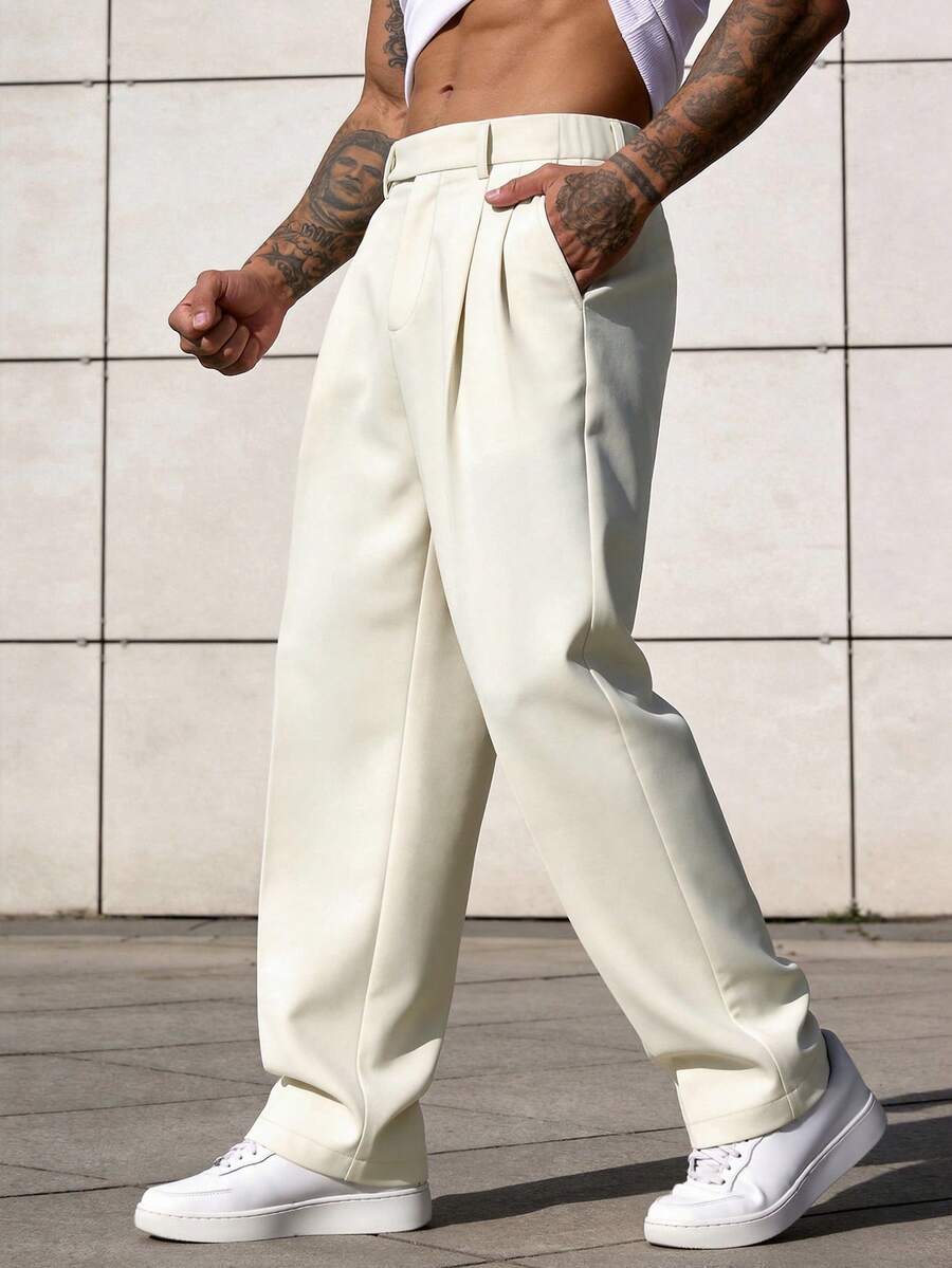 Lined Straight Vintage Trousers