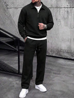 Half-Zip Lined Tracksuit Set
