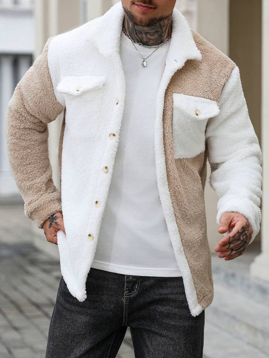 Teddy Fleece Button Jacket