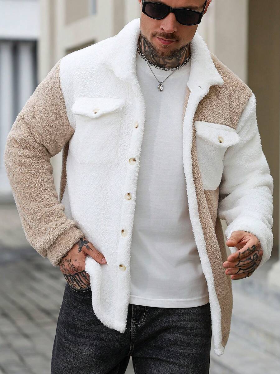 Teddy Fleece Button Jacket
