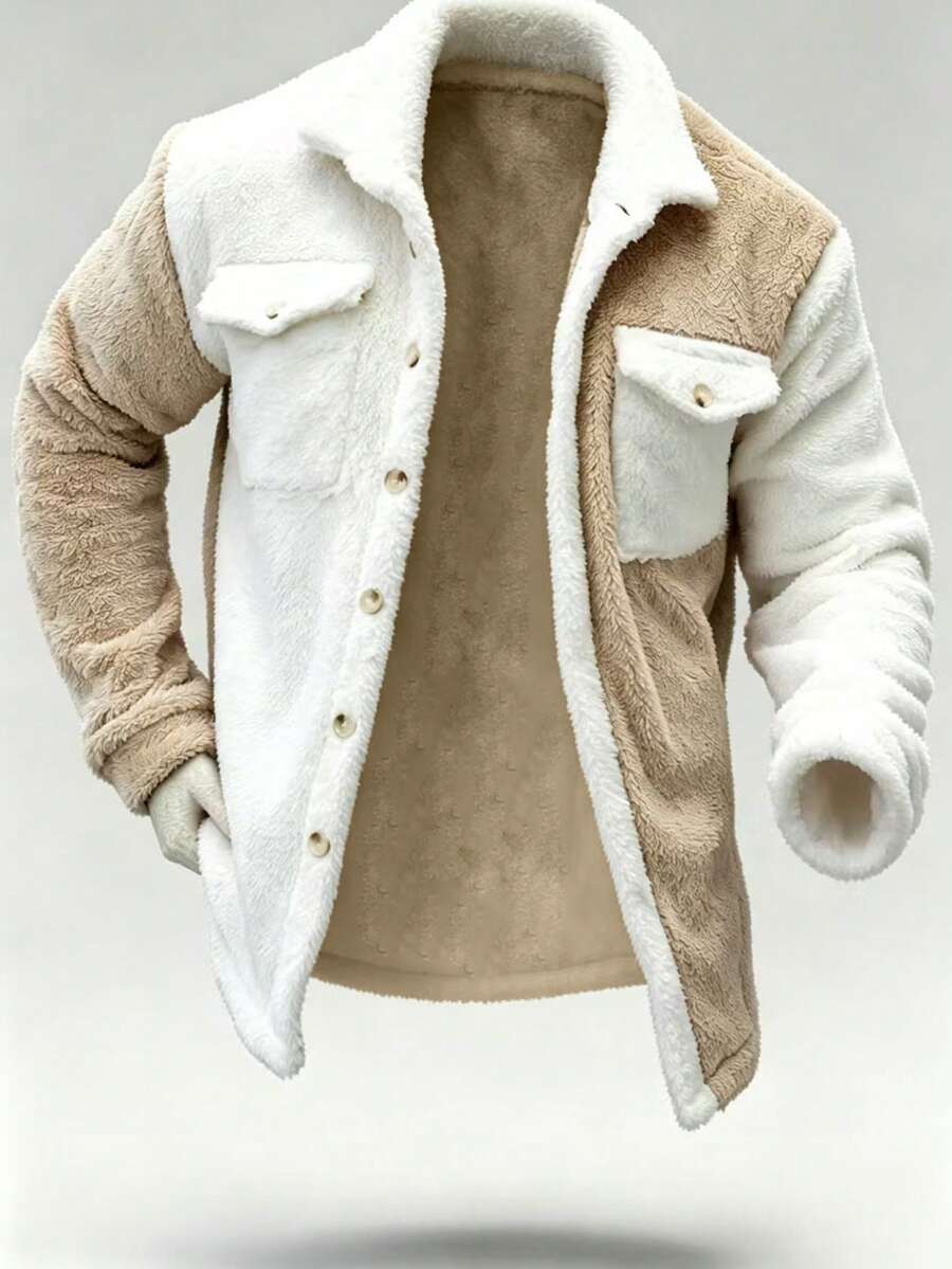 Teddy Fleece Button Jacket