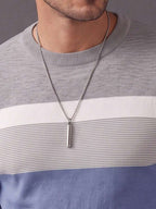 Colour-Block V-Neck Fine Knit