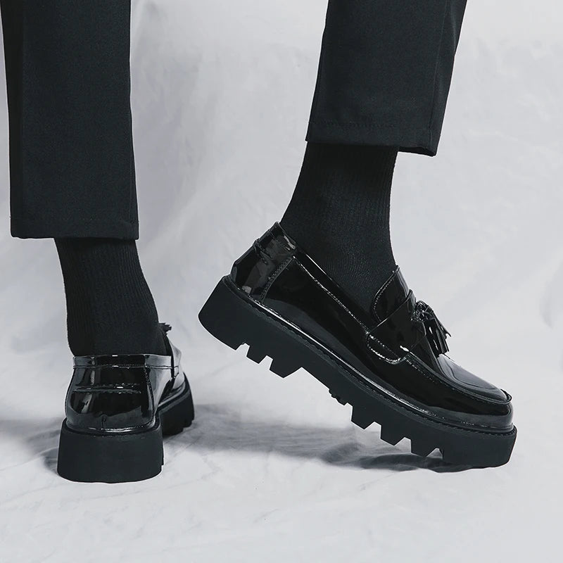 Tassel Loafers on Platform Sole