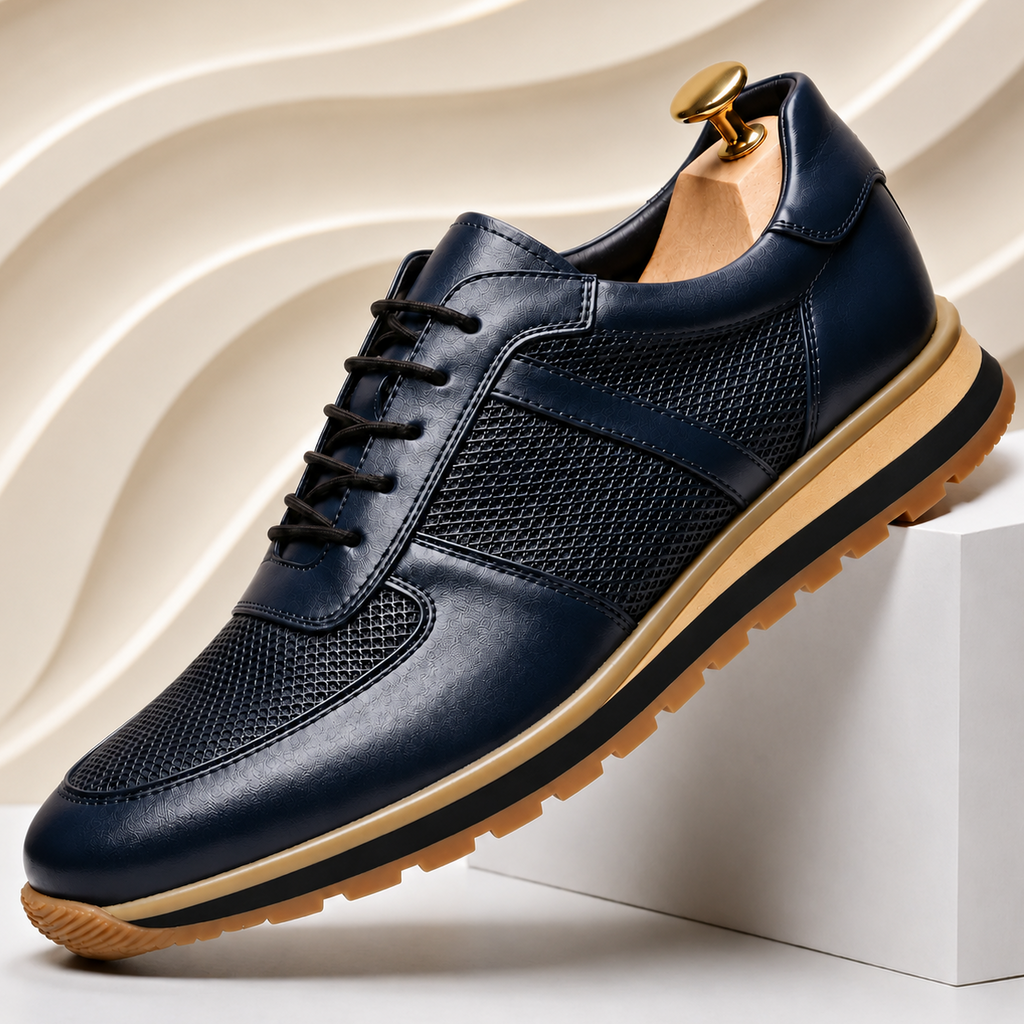 Hand-Stitched Leather Dress Sneaker