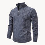 Cable Front Quarter-Zip Jumper
