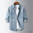 Washed Denim Workwear Overshirt
