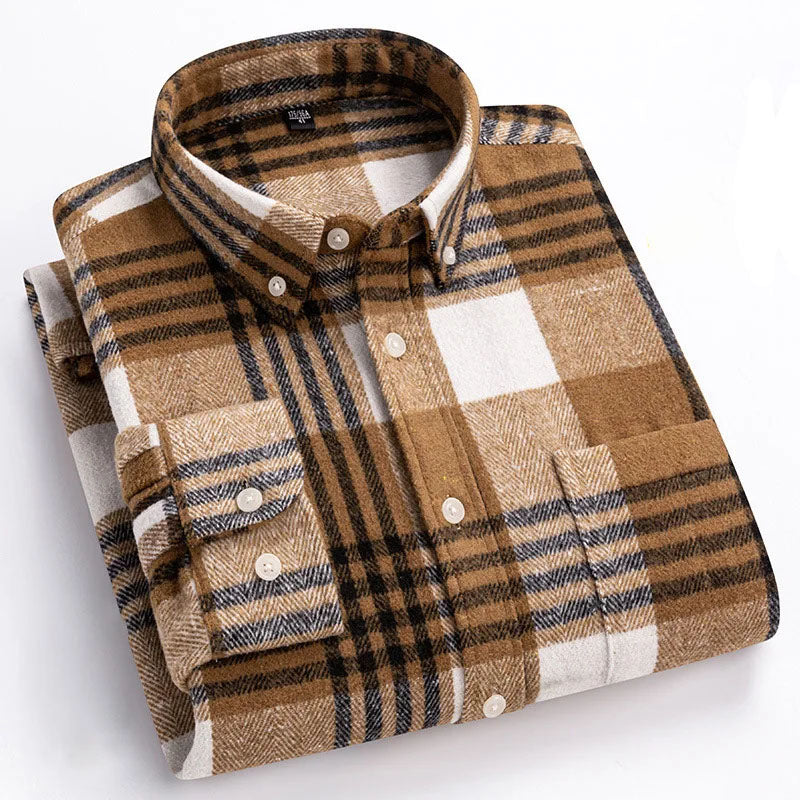 Men's Brushed Cotton Flannel Shirt
